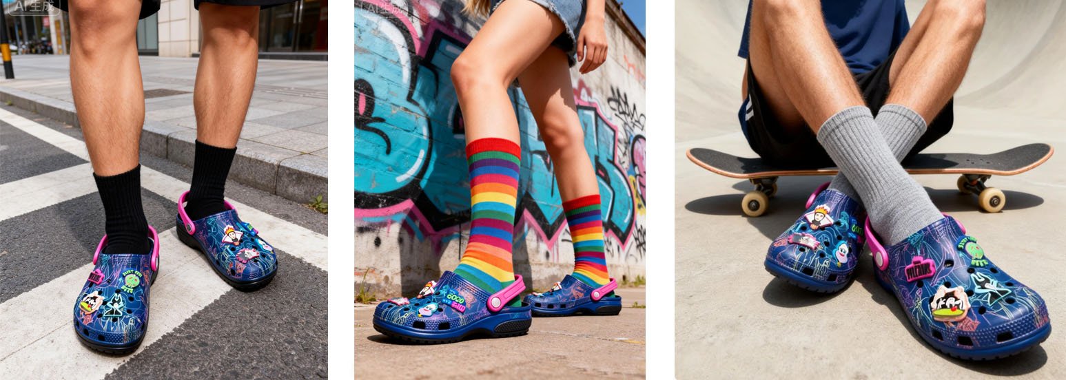 Fun Academy Co-Branded Clogs Factory Product Model Images