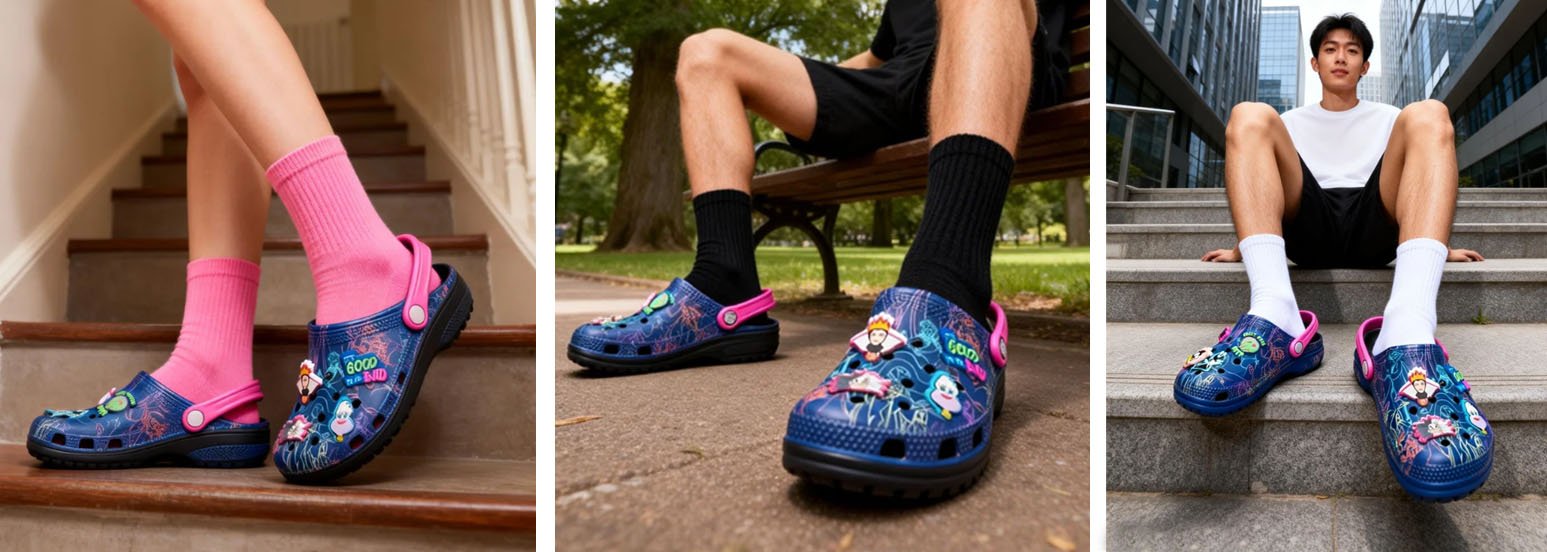 Fun Academy Co-Branded Clogs Factory Product Model Images