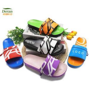 Custom Anti Slip Zipper Printed Logo Slippers Supplier