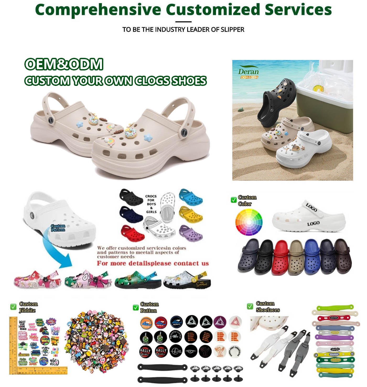 Custom Logo Lightweight Stylish Croc Suppliers Customization Services