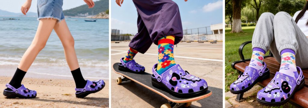 Kuromi collaboration croc shoe company product model images