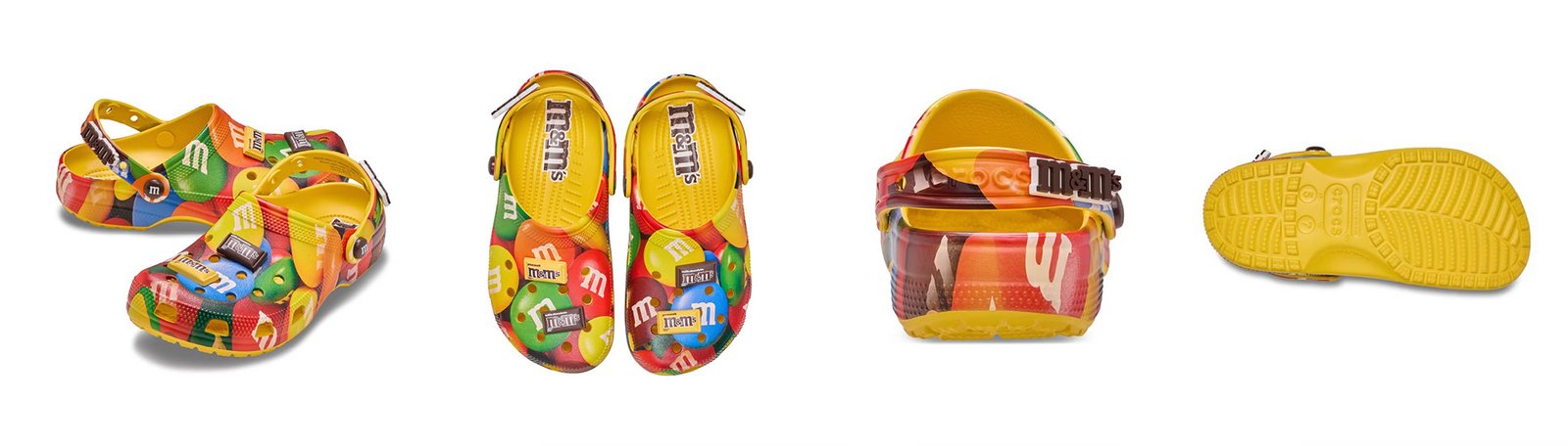 M&M's X Crocs High Gloss Yellow Crocs Suppliers Product Display Image