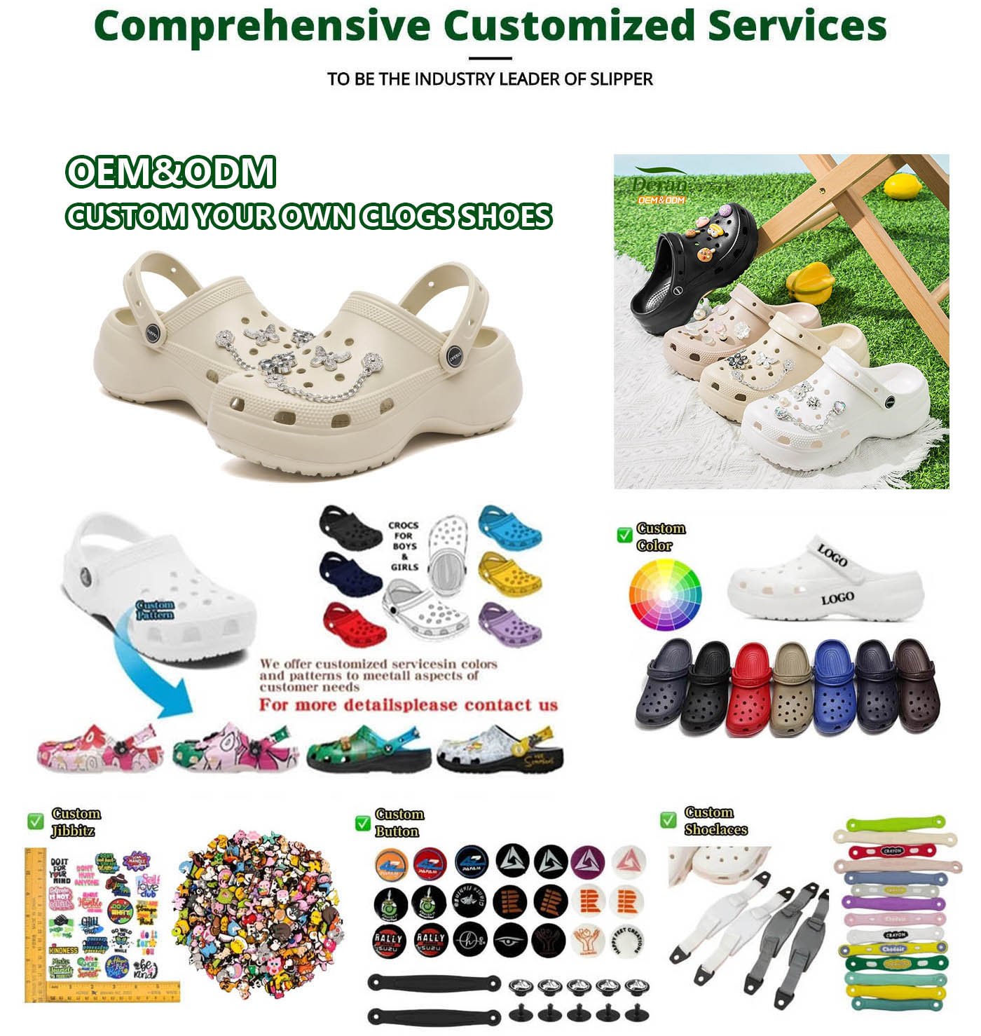 Deran crocs suppliers customization services