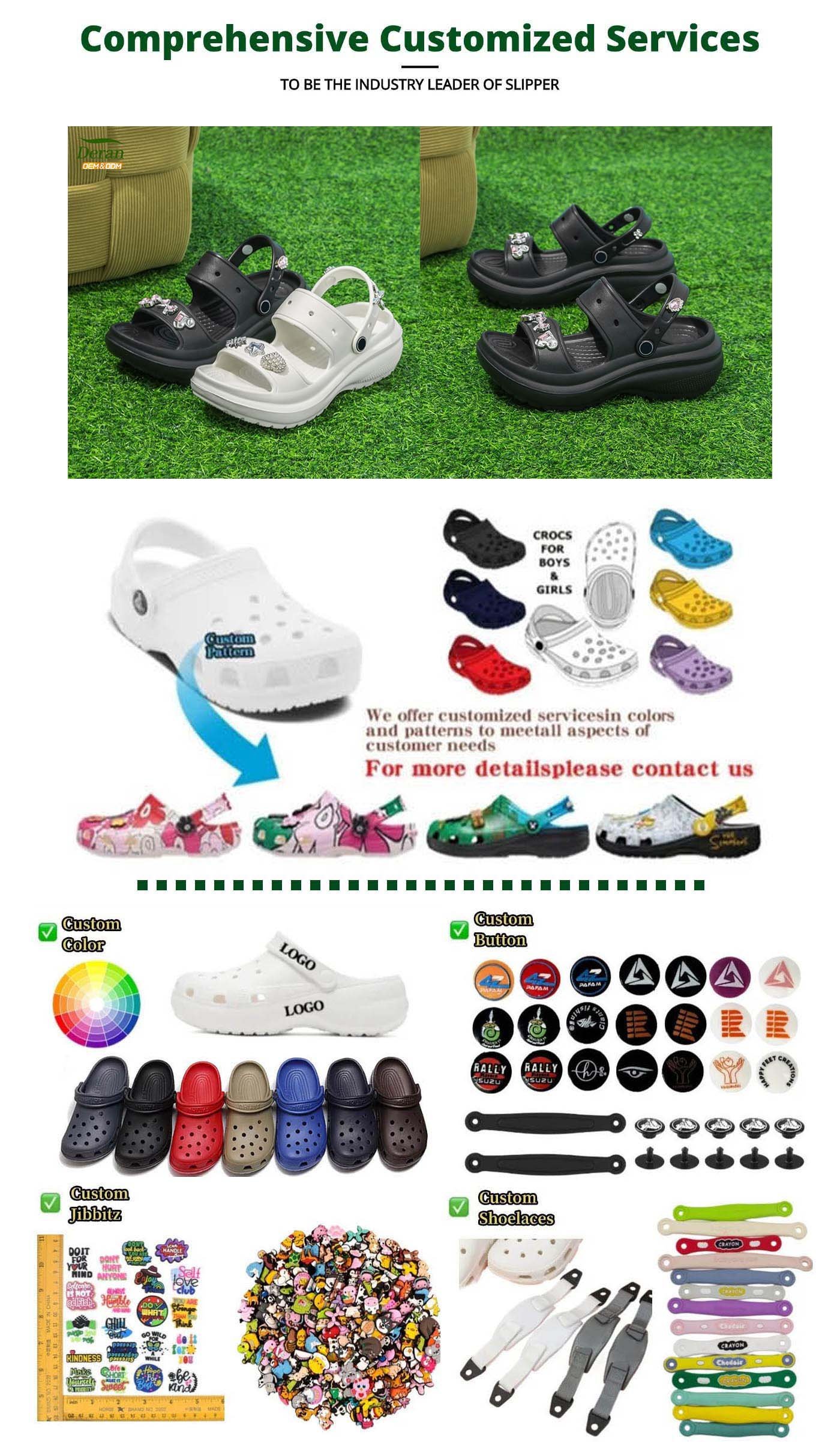 custom EVA One strap crocs suppliers Customization Services